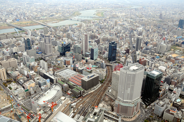 大阪市内の空撮