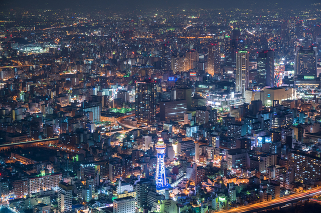 大阪通天閣の夜景